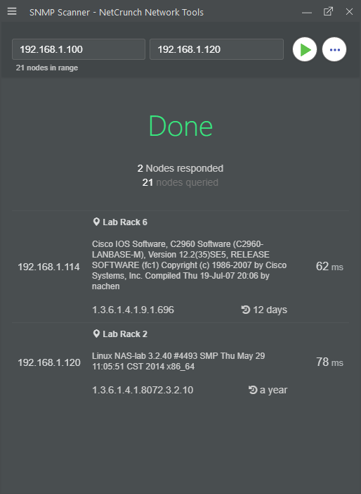 @NetCrunch Tools SNMP Scanner